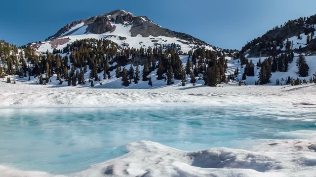Lake Helen Thaws Under Mt Lassen