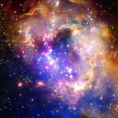 Fototapeta premium Galaxy and light. The elements of this image furnished by NASA.
