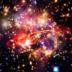 Fototapeta premium Space Background with Colorful Galaxy Cloud Nebula. The elements of this image furnished by NASA.