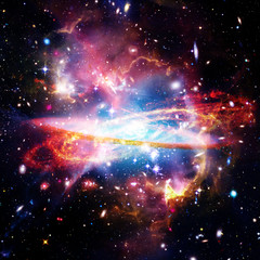 Space Background with Colorful Galaxy Cloud Nebula. The elements of this image furnished by NASA.