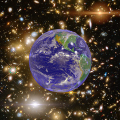 Planet earth in space, full photo. The elements of this image furnished by NASA.