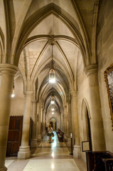 Fototapeta na wymiar interior of the cathedral of Washington National Cathedral USA DC