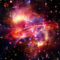 Fototapeta premium Space Background with Colorful Galaxy Cloud Nebula. The elements of this image furnished by NASA.