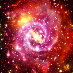 Cosmic galaxy background. Stars and cosmic gas.The elements of this image furnished by NASA.