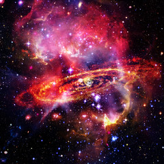 Fototapeta premium Space Background with Colorful Galaxy Cloud Nebula. The elements of this image furnished by NASA.