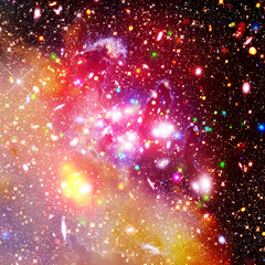 Obraz premium Marvelous galaxy in a deep space. The elements of this image furnished by NASA.