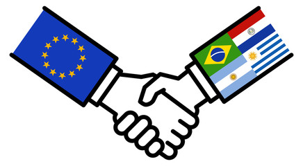 EU MERCOSUR business deal, free trade agreement, handshake