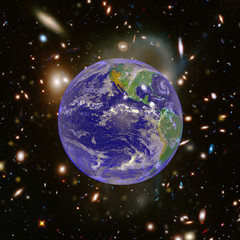 Planet earth in space, full photo. The elements of this image furnished by NASA.