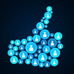 Success and social network concept
