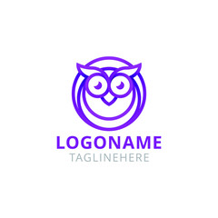 Owl Animal Monoline Logo Design