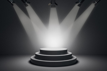 Modern illuminated podium