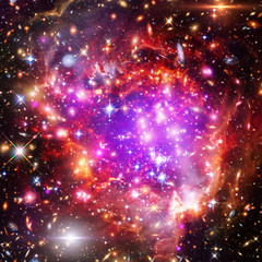 Obraz premium Galaxy, nebula and gas. The elements of this image furnished by NASA.