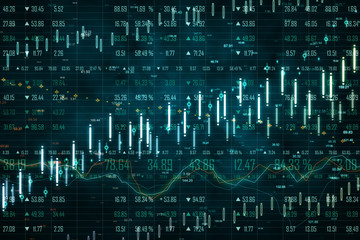 Glowing forex chart texture