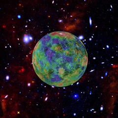 Extrasolar planet. Exoplanet. Alien planet. Outer space. The elements of this image furnished by NASA.