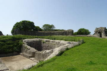 The ruins of Castle Acre Castle - Kings Lynn, West Norfolk, England, UK