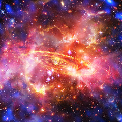 Galaxy and stars. The elements of this image furnished by NASA.