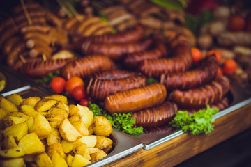 Street fast food in the city
