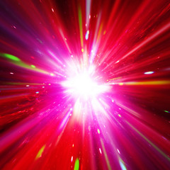 Vivid colorful background with starburst. Abstract radial lines fading into background. The elements of this image furnished by NASA.