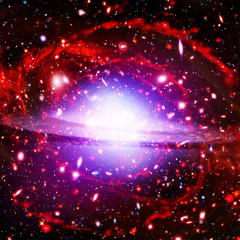 Fototapeta premium Nebula and galaxies in space. The elements of this image furnished by NASA.