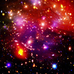 Fototapeta premium Space background with nebula and stars. The elements of this image furnished by NASA.
