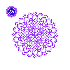 crown chakra mandala vector