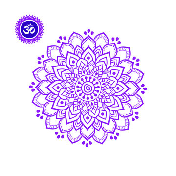 crown chakra mandala vector