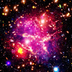 Spectacular galaxy with sars. Space gas. The elements of this image furnished by NASA.