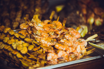 Street fast food in the city