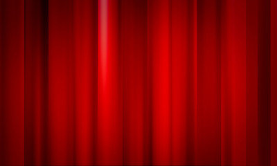 Red abstract background, bright, stripes, blurred, curtain, illustration