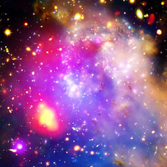 Naklejka na ściany i meble Nebula and galaxies in space. The elements of this image furnished by NASA.