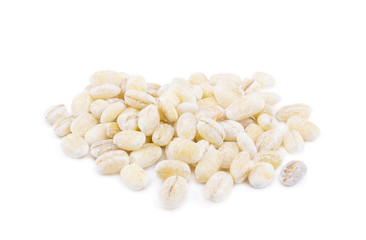pearl barley on white background