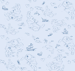 Geographic map. Vector drawing