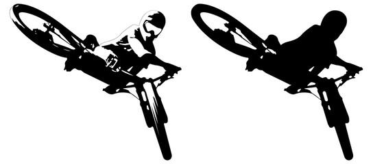 Cyclist on mountain bike