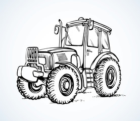 Tractor. Vector drawing