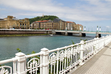 Editorial usage, Spain, Basque country, San Sebastian,  main street of the city, summer June 2019