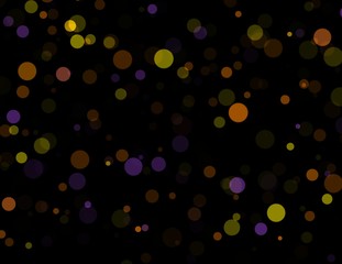 Purple, Orange and Yellow Bokeh Background