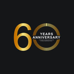 Fototapeta premium 60 Year Anniversary Vector Template Design Illustration