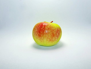 fresh green apple with a white background     