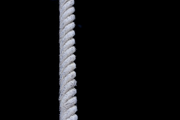 rope on black background