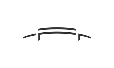 letter f bridge logo