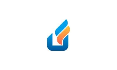u f abstract business logo