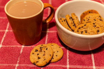 Cookies with chocolate chips for a snack or breakfast