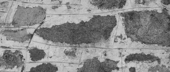 Hintergrund und Textur Steinmauer in Schwarzweiß