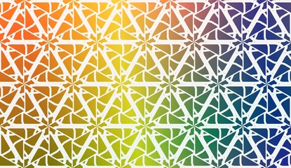 Decorative Background With Triangles. Curved Lines. Vector Illustration. Abstract Blurred Gradient Background Bright Colors.. Bright Background For Poster, Banner, Flyer