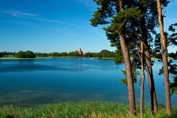 Summer landscape at Trakai Island Castle, Trakai , Lithuania