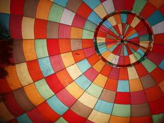 Inside an Inflating Hot Air Balloon