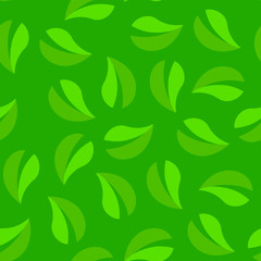 Green seamless background. Looped texture pattern of foliage. wallpaper of summer tree for eco web site or textile.