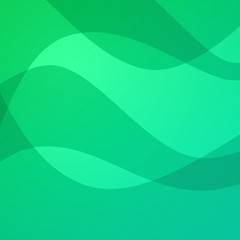 Green light abstract background. Vector illustration of Aurora Northern Lights.