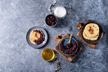 Olive tapenade served with homemade bread