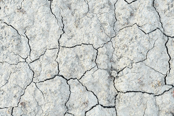 Place the clay had dried to a cracked state black and white color